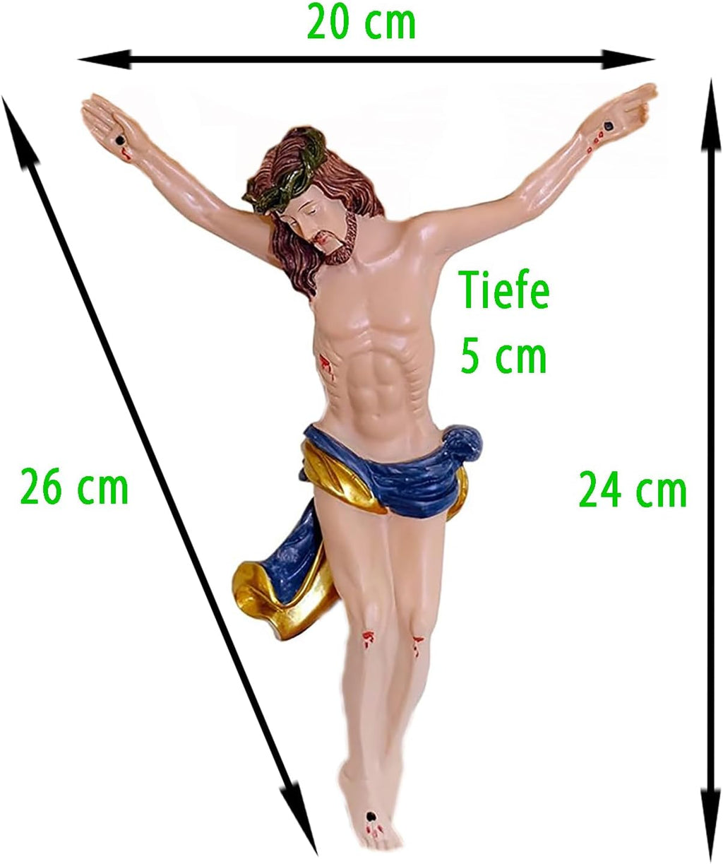 Kaltner Präsente Geschenkidee - Kreuz Kruzifix modern Korpus Jesus Christus Figur (Höhe 24 cm)