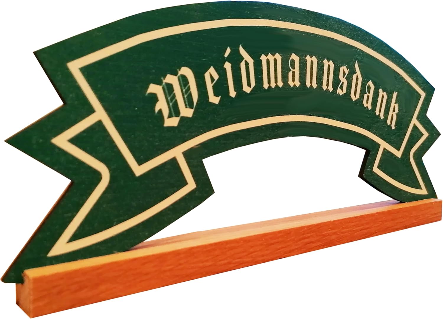 Kaltner Präsente Geschenkidee - Holz Geschenkartikel Deko Tisch Aufsteller für Stammtisch Jäger Jagd Weidmannsheil Weidmannsdank 28 cm