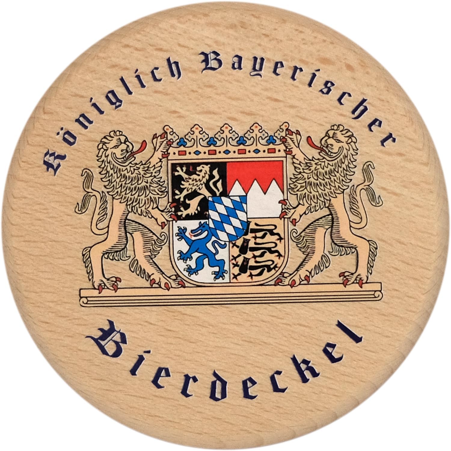 Kaltner Präsente Geschenkidee - Insektenschutz mit Öffner Flaschenöffner für Gläser und Getränke aus echtem Holz Bier Wein Bierdeckel Biergläser Weingläser Tassen Biergarten