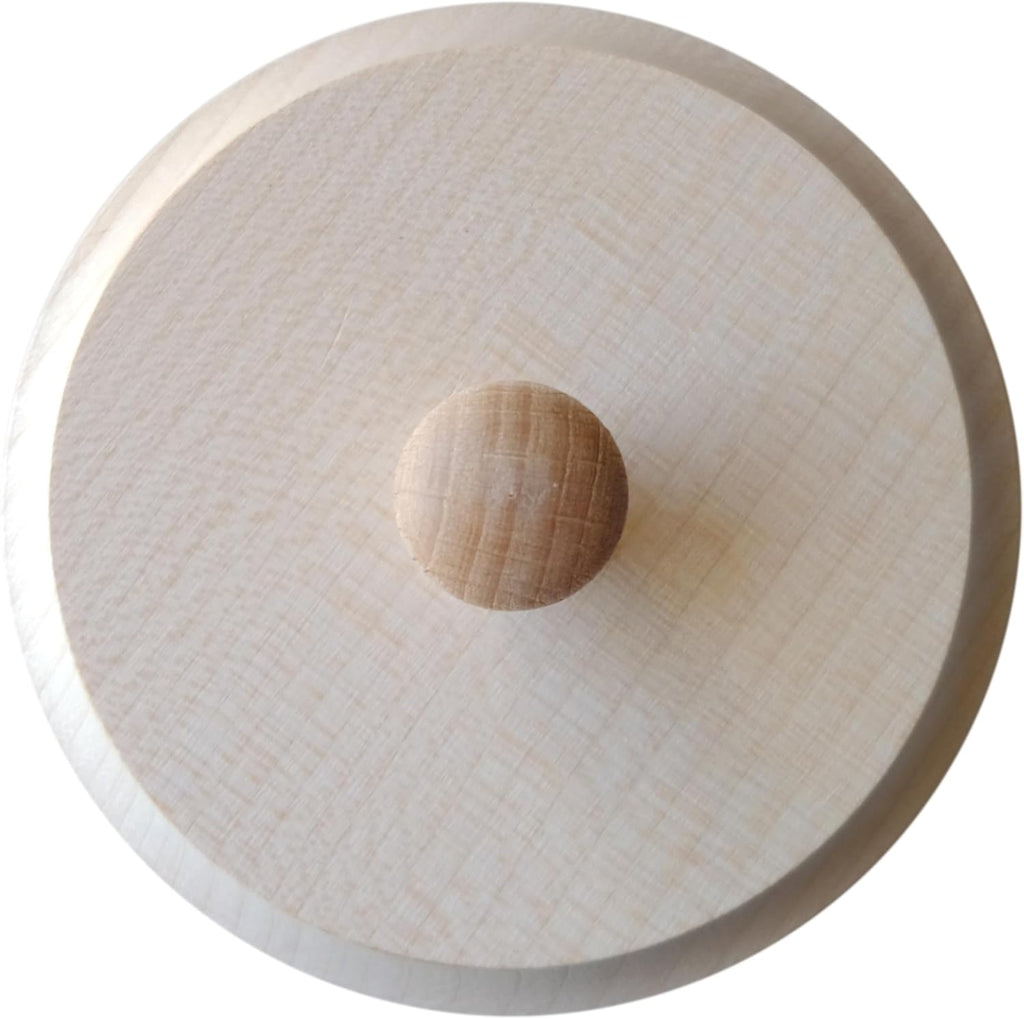 Kaltner Präsente Geschenkidee - Insektenschutz für Gläser und Getränke aus echtem Holz mit Griff Zapfen/Bier Wein Bierdeckel Biergläser Weingläser Biergarten Tassen Biergarten Brotzeit Masskrug