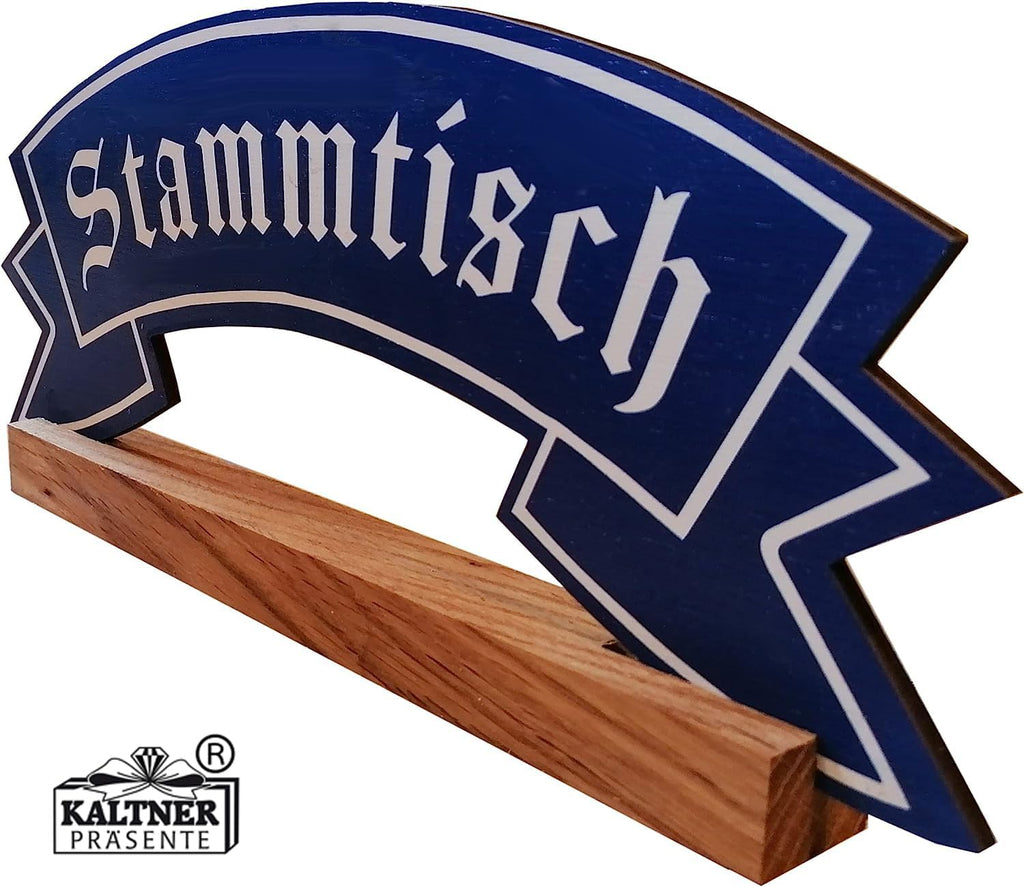 Kaltner Präsente Geschenkidee - Holz Geschenkartikel Deko Tisch Aufsteller STAMMTISCH 28 cm