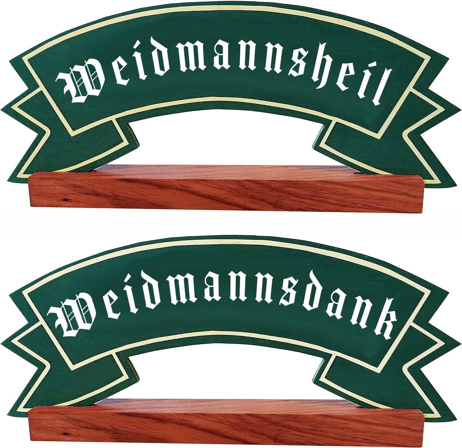Kaltner Präsente Geschenkidee - Holz Geschenkartikel Deko Tisch Aufsteller für Stammtisch Jäger Jagd Weidmannsheil Weidmannsdank 28 cm