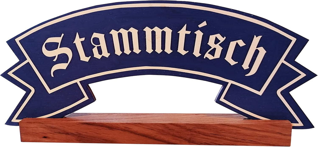 Kaltner Präsente Geschenkidee - Holz Geschenkartikel Deko Tisch Aufsteller STAMMTISCH 28 cm