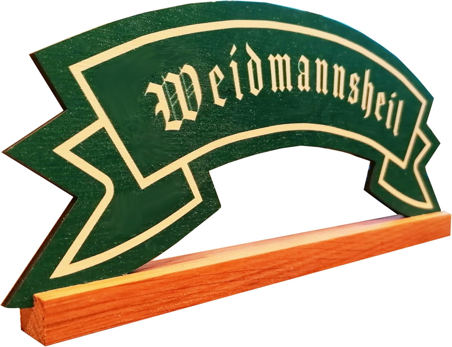 Kaltner Präsente Geschenkidee - Holz Geschenkartikel Deko Tisch Aufsteller für Stammtisch Jäger Jagd Weidmannsheil Weidmannsdank 28 cm