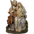Kaltner Präsente Weihnachtsdekoration: Krippenblock Familienblock Heilige Familie Figur Maria Josef mit Jesus Kind Krippe, Handbemalte Weihnachtskrippe, Traditionelle Krippenfiguren (Höhe 18 cm)