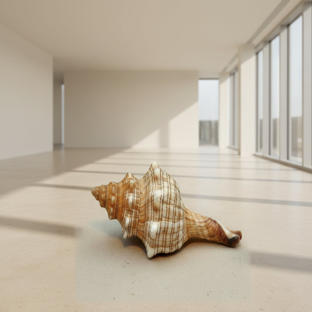 Fasciolaria Trapezium Naturmuschel 15–16 cm | Maritime Dekoration – KALTNER Präsente